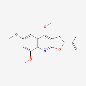 molecular formula C18H22NO4+ B1202873 O-Methylptelefolonium CAS No. 52768-97-5