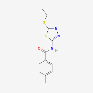 N-[5-(ethylthio)-1,3,4-thiadiazol-2-yl]-4-methylbenzamide