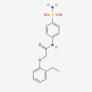 molecular formula C16H18N2O4S B1202878 2-(2-乙基苯氧基)-N-(4-磺酰胺苯基)乙酰胺 