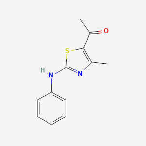molecular formula C12H12N2OS B1202879 2-Phenylamino-4-Methyl-5-Acetyl Thiazole CAS No. 31609-42-4