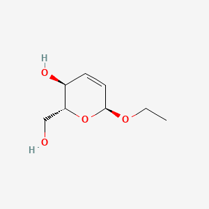molecular formula C8H14O4 B1202889 Ethyl 2,3-dideoxy-alpha-D-erythro-hex-2-enopyranoside CAS No. 23339-15-3