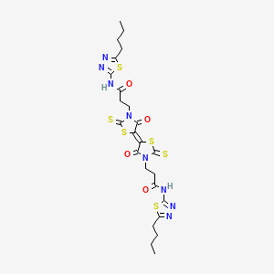 molecular formula C24H28N8O4S6 B12028906 In-3-yl}propanamide 