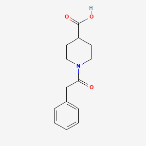 molecular formula C14H17NO3 B1202891 1-(Phenylacetyl)piperidine-4-carboxylic acid CAS No. 26965-32-2