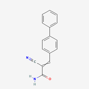 2-Cyano-3-(4-phenylphenyl)prop-2-enamide