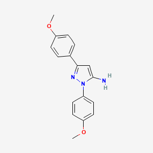 molecular formula C17H17N3O2 B12028963 1,3-Bis(4-methoxyphenyl)-1H-pyrazol-5-amine CAS No. 618098-09-2