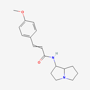 molecular formula C17H22N2O2 B1202897 N-(2,3,5,6,7,8-hexahydro-1H-pyrrolizin-1-yl)-3-(4-methoxyphenyl)prop-2-enamide 