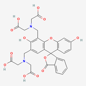 molecular formula C30H26N2O13 B1202913 2,4-bis-[N,N'-di-(carboxymethyl)-aminomethyl]fluorescein CAS No. 3147-15-7