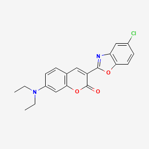 molecular formula C20H17ClN2O3 B1202917 3-(5-Chlorobenzoxazol-2-yl)-7-diethylaminocoumarin CAS No. 35773-43-4