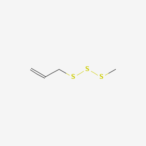molecular formula C4H8S3 B1202920 烯丙基甲基三硫化物 CAS No. 34135-85-8
