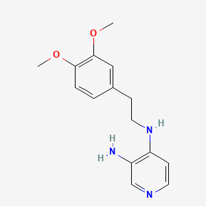 molecular formula C15H19N3O2 B1202930 3,4-Dimethoxyphenylethylamino-3-aminopyridine CAS No. 495-05-6