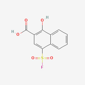 molecular formula C11H7FO5S B1202931 4-氟磺酰基-1-羟基-2-萘甲酸 CAS No. 839-78-1