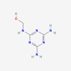 molecular formula C4H8N6O B1202932 [(4,6-diamino-1,3,5-triazin-2-yl)amino]methanol CAS No. 937-35-9