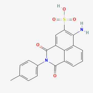 molecular formula C19H14N2O5S B1202939 6-Amino-2-(4-methylphenyl)-1,3-dioxo-2,3-dihydro-1H-benzo[de]isoquinoline-5-sulfonic acid 