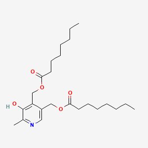 molecular formula C24H39NO5 B1202944 Pyridoxine dicaprylate CAS No. 635-36-9