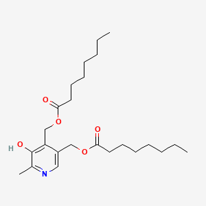 molecular formula C24H39NO5 B1202944 Pyridoxine Dicaprylate CAS No. 635-36-9