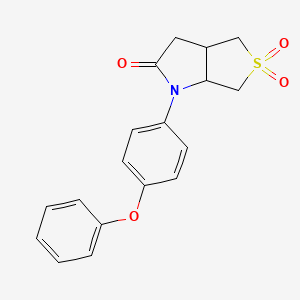 molecular formula C18H17NO4S B1202947 1-(4-Phenoxyphenyl)tetrahydro-1H-thieno[3,4-b]pyrrol-2(3H)-one 5,5-dioxide 