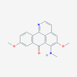 molecular formula C19H16N2O3 B1202951 5,9-dimethoxy-6-(methylamino)-7H-dibenzo[de,h]quinolin-7-one 