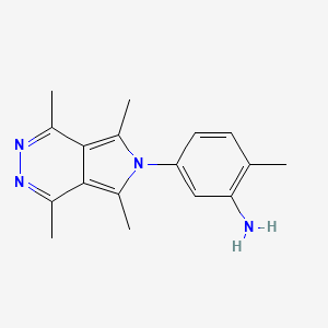 molecular formula C17H20N4 B1202964 2-methyl-5-(1,4,5,7-tetramethyl-6H-pyrrolo[3,4-d]pyridazin-6-yl)aniline CAS No. 381202-58-0