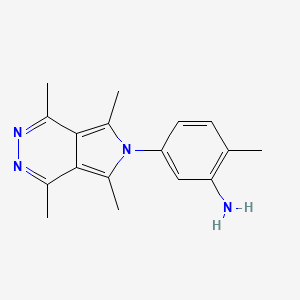 molecular formula C17H20N4 B1202964 2-Methyl-5-(1,4,5,7-tetramethyl-6-pyrrolo[3,4-d]pyridazinyl)aniline CAS No. 381202-58-0