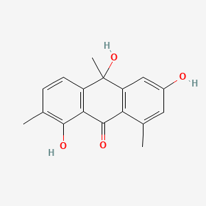 molecular formula C17H16O4 B1202971 1,6,10-Trihydroxy-2,8,10-trimethyl-9(10H)-anthracenone CAS No. 154163-89-0