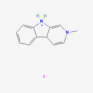molecular formula C12H13IN2 B1202973 9H-Pyrido(3,4-b)indolium, 2-methyl-, iodide CAS No. 5667-11-8