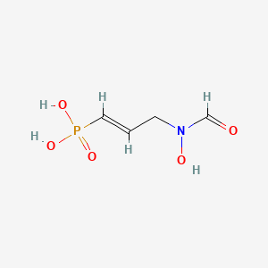 molecular formula C4H8NO5P B1202989 (E)-(3-(Formylhydroxyamino)-1-propenyl)phosphonic acid CAS No. 66508-88-1