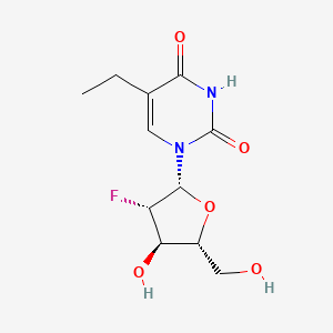 molecular formula C11H15FN2O5 B1202994 1-(2-Deoxy-2-fluoroarabinofuranosyl)-5-ethyluracil CAS No. 83546-42-3