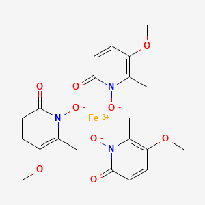 molecular formula C21H24FeN3O9 B1202995 iron(3+);5-methoxy-6-methyl-1-oxidopyridin-2-one CAS No. 72907-24-5