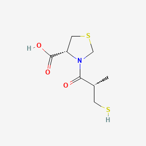 (4R)-3-((2S)-3-Mercapto-2-methylpropanoyl)-4-thiazolidinecarboxylic acid