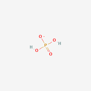 molecular formula H2PO4(−)<br>H2O4P- B1203007 磷酸二氢氢钾 CAS No. 14066-20-7