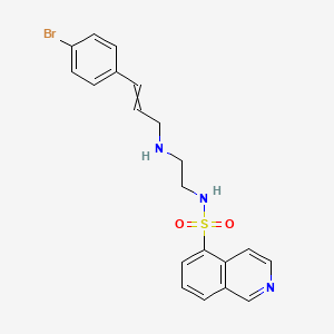 molecular formula C20H20BrN3O2S B1203008 N-[2-(4-bromocinnamylamino)ethyl]isoquinoline-5-sulfonamide 