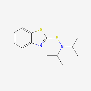 molecular formula C13H18N2S2 B1203013 2-Benzothiazolesulfenamide, N,N-bis(1-methylethyl)- CAS No. 95-29-4