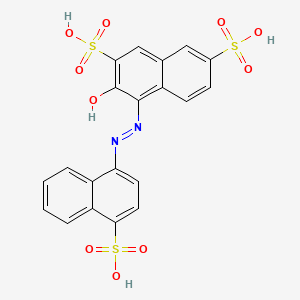 molecular formula C20H14N2O10S3 B1203021 Amaranth (free acid) CAS No. 642-59-1