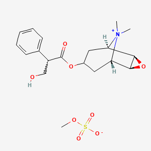 molecular formula C19H27NO8S B1203029 Methylscopolammonium methylsulfate CAS No. 18067-13-5