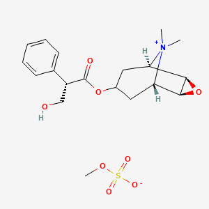 molecular formula C19H27NO8S B1203029 n-Methylscopolamine methylsulfate CAS No. 18067-13-5