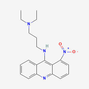 molecular formula C20H24N4O2 B1203033 1-Nitro-9-(diethylaminopropylamino)acridine dihydrochloride CAS No. 22002-96-6