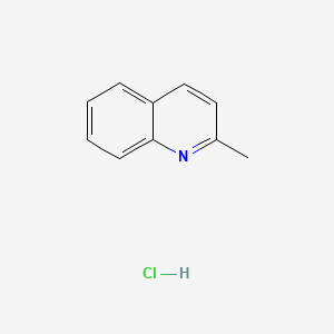 molecular formula C10H10ClN B1203035 2-Methylquinolinium chloride CAS No. 62763-89-7