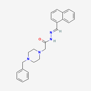 molecular formula C24H26N4O B12030438 2-(4-Benzyl-1-piperazinyl)-N'-(1-naphthylmethylene)acetohydrazide 