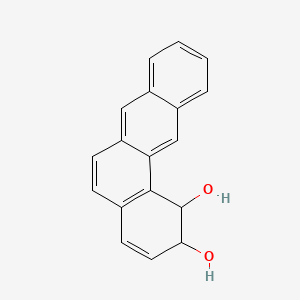 molecular formula C18H14O2 B1203050 1,2-Dihydro-1,2-dihydroxybenz(a)anthracene CAS No. 60839-20-5