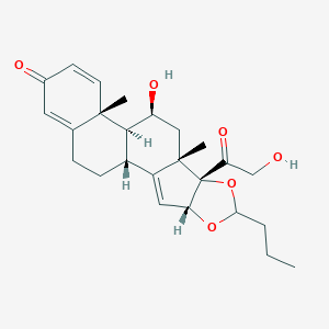 molecular formula C₂₅H₃₂O₆ B120306 14,15-Dehydro Budesonide CAS No. 131918-64-4