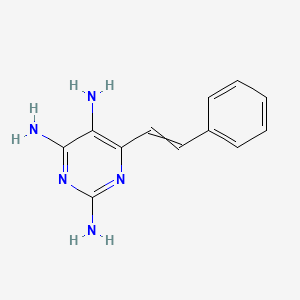 molecular formula C12H13N5 B1203072 2,4,5-Triamino-6-styrylpyrimidine CAS No. 4350-35-0