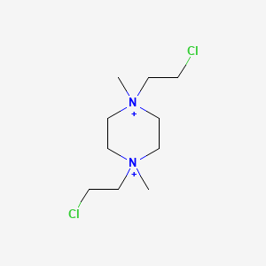 molecular formula C10H22Cl2N2+2 B1203078 N,N'-Dimethyl-N,N'-bis(2-chloroethyl)piperazinium CAS No. 51822-58-3