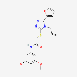 molecular formula C19H20N4O4S B12030955 N-(3,5-dimethoxyphenyl)-2-{[5-(furan-2-yl)-4-(prop-2-en-1-yl)-4H-1,2,4-triazol-3-yl]sulfanyl}acetamide CAS No. 578753-21-6