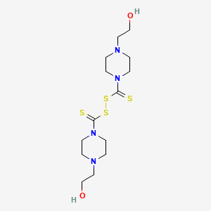 B1203112 Bis((4-(2-hydroxyethyl)-1-piperazinyl)thiocarbonyl)disulfide CAS No. 13104-02-4