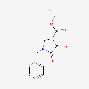 molecular formula C14H15NO4 B1203113 Ethyl 1-benzyl-4,5-dioxopyrrolidine-3-carboxylate CAS No. 5336-50-5