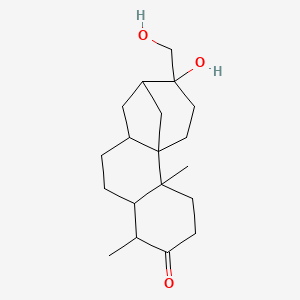 molecular formula C19H30O3 B1203116 Aphidicolin, 19-nor CAS No. 52592-14-0