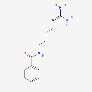 molecular formula C12H18N4O B1203118 Benzoylagmatine 
