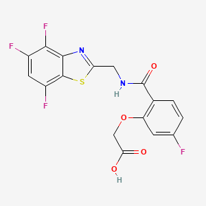 [5-Fluoro-2-({[(4,5,7-trifluoro-1,3-benzothiazol-2-YL)methyl]amino}carbonyl)phenoxy]acetic acid