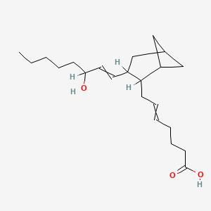 molecular formula C22H36O3 B1203162 7-[3-(3-Hydroxyoct-1-enyl)-2-bicyclo[3.1.1]heptanyl]hept-5-enoic acid 