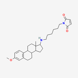 molecular formula C29H40N2O3 B1203167 1-[6-[(3-Methoxy-13-methyl-6,7,8,9,11,12,14,15,16,17-decahydrocyclopenta[a]phenanthren-17-yl)amino]hexyl]pyrrole-2,5-dione 
